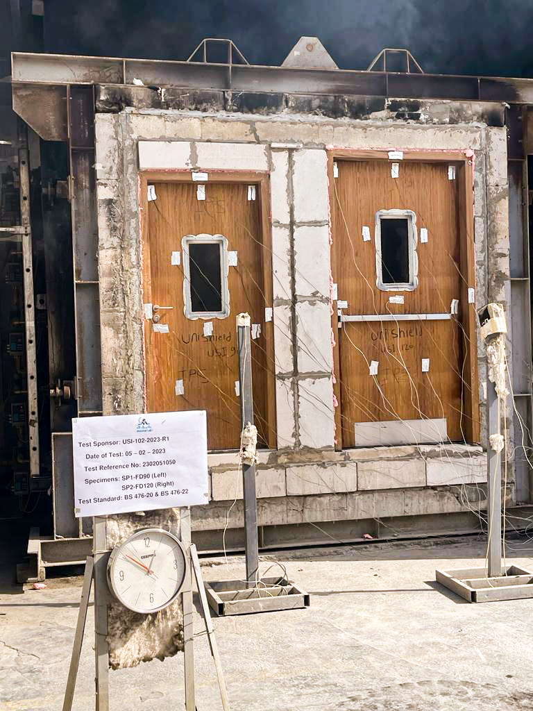 Our fire testing for unishield USI 90 and USI 120